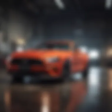 Diverse Mustang Rental Fleet An overview of a Mustang rental fleet with various models