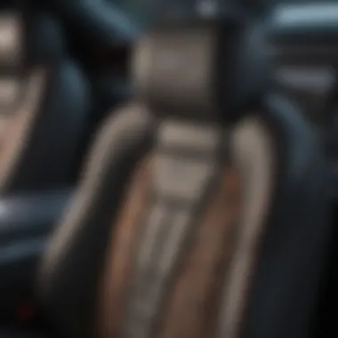 Personalization Through Custom Embroidery Custom embroidered Mustang seat upholstery reflecting personalization and style