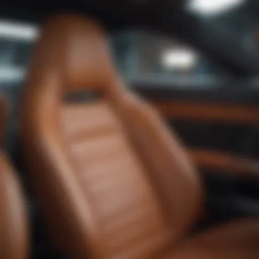 Premium leather upholstery for Mustang seats showcasing elegance and durability