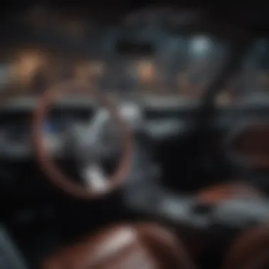 Interior View of a Customized Mustang with Superior Sound Interior of a Ford Mustang showcasing the upgraded sound system