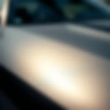 The Beauty of Matte Finish Under Sunlight Close-up of matte car paint reflecting sunlight