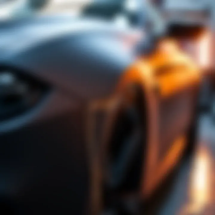 Application of wax on a matte vehicle