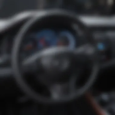 Close-up of Nissan Leaf's advanced dashboard technology