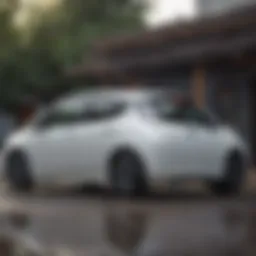 Nissan Leaf SV exterior showcasing sleek design