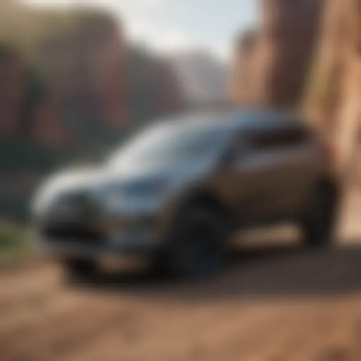 Nissan Rogue navigating rugged terrain