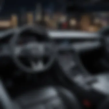 Modern High-Performance Vehicle Interior Interior shot of a high-performance vehicle with modern features