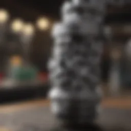 Detailed view of an SBC oil pump showing its components