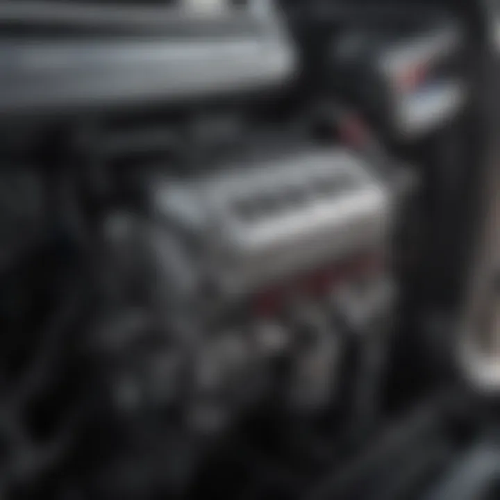 Engine compartment of the Regular Cab Duramax emphasizing power and performance