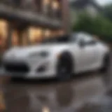 Sleek exterior design of the Scion FR-S showcasing its aerodynamic curves