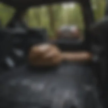 Subaru Outback's spacious cargo area filled with outdoor gear