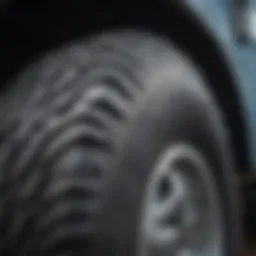 Close-up of tire tread design showcasing the unique pattern of Super Swamper Boggers