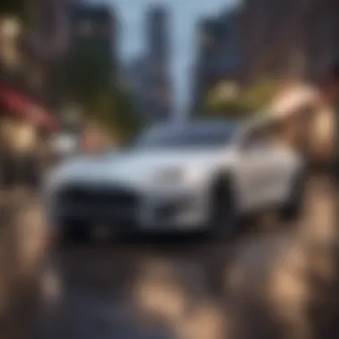 The Rise of Tesla on the Streets A fleet of Tesla vehicles on the road highlighting consumer adoption
