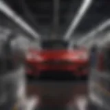 Tesla production facility showcasing advanced manufacturing technology
