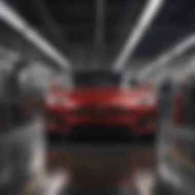 Tesla production facility showcasing advanced manufacturing technology