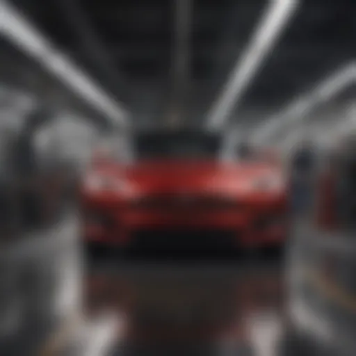 Tesla production facility showcasing advanced manufacturing technology