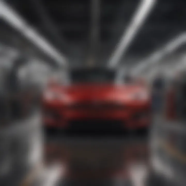 Tesla production facility showcasing advanced manufacturing technology