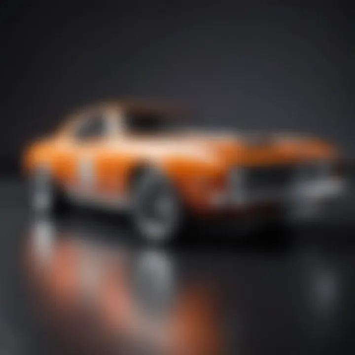 Close-up of a limited edition Hot Wheels vehicle highlighting intricate design details