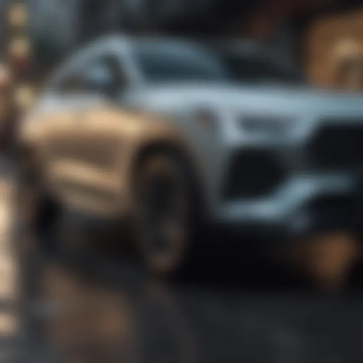 Safety features in a luxury crossover vehicle