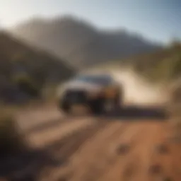 Ford Ranger driving through rugged terrain in Mexico