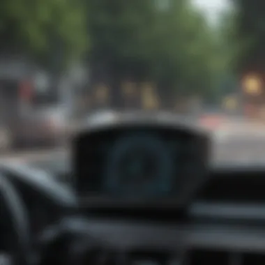 Integrated Breathalyzer Technology Advanced breathalyzer technology integrated into a car dashboard