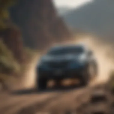 Performance features of the Subaru SUV in action on rugged terrain