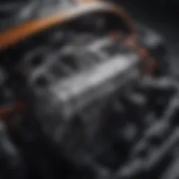 A close-up view of the Ford Ranger's engine compartment, highlighting its advanced engineering.