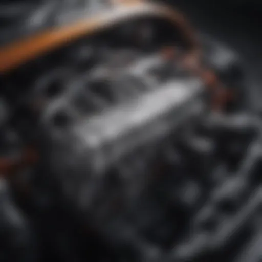 A close-up view of the Ford Ranger's engine compartment, highlighting its advanced engineering.