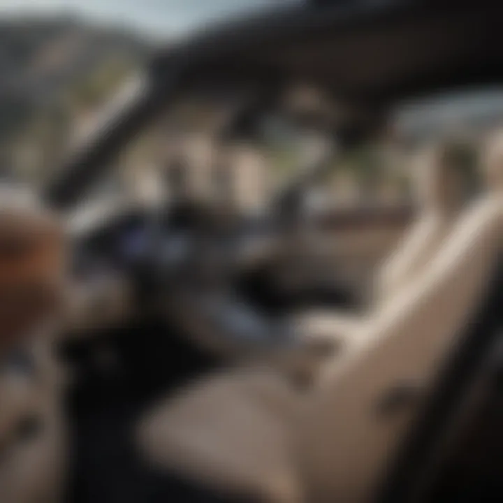 Luxurious interior of the Mercedes Coupe Hardtop Convertible