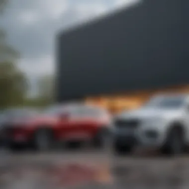 An array of top-rated SUVs parked together, highlighting their designs and features