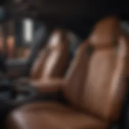 Luxurious massage seat interior in a modern car