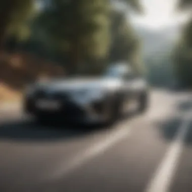 Dynamic performance of a Toyota VIP car on a scenic road