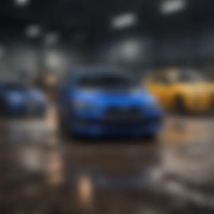 Color scheme comparison between various Subaru Impreza models and competitor vehicles