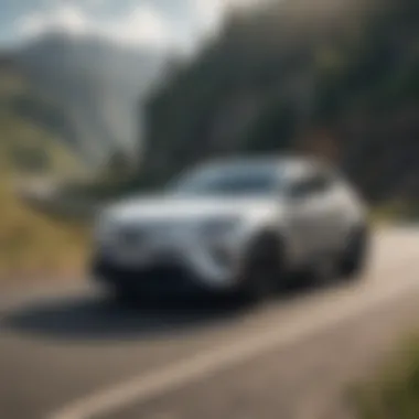 Toyota C-HR on a scenic road illustrating its performance capabilities