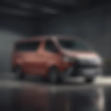 Modern Toyota Van Design Exterior view of a modern Toyota van showcasing its design