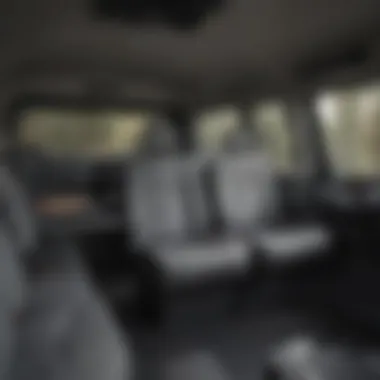 Interior layout of a Toyota van highlighting its spaciousness