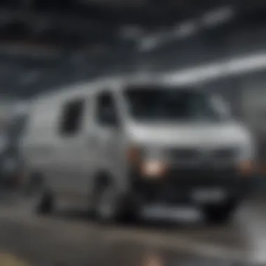 Infographic depicting technological features of Toyota vans