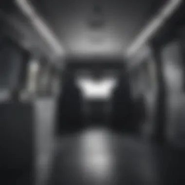 Interior view of a transit van designed for commercial use, highlighting storage space.