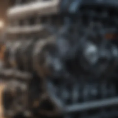 Key Performance Metrics of Truck Engines A close-up of a truck engine highlighting performance specifications