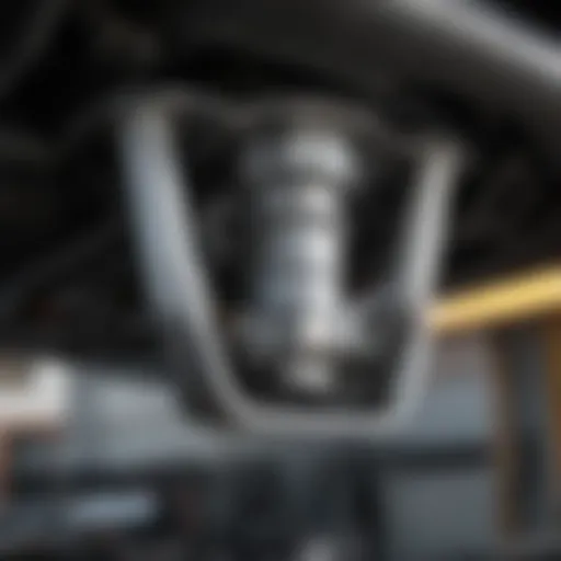 Close-up of Camaro exhaust cutout mechanism showing detailed design