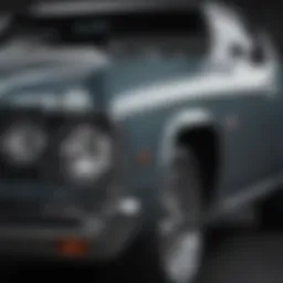 Close-up view of Chevelle frame structure highlighting its design features