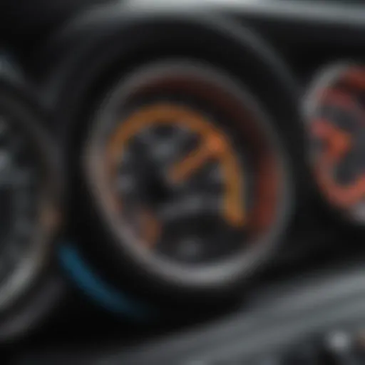 Close-up of BMW dashboard warning light