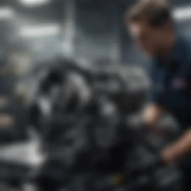 Diagnosis of BMW Engine Issues Mechanic diagnosing a BMW car