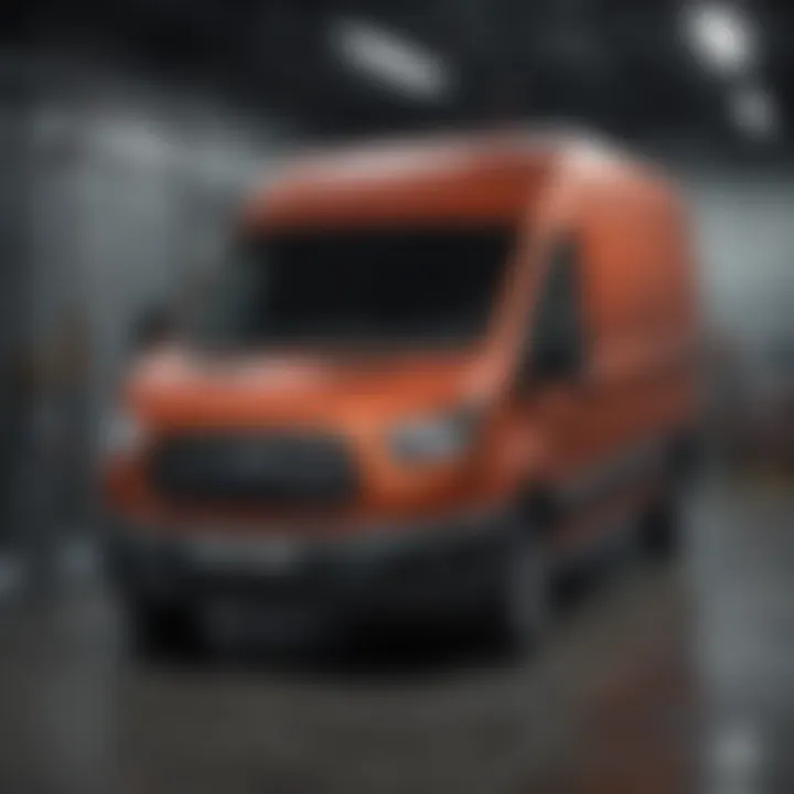 Loading cargo into a Ford Transit van showcasing height accessibility