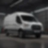 Side view of a Ford Transit van highlighting its height