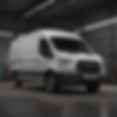 Ford Transit Van Height Overview Side view of a Ford Transit van highlighting its height