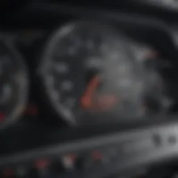 A detailed view of a JDM vehicle's dashboard showcasing advanced technology.