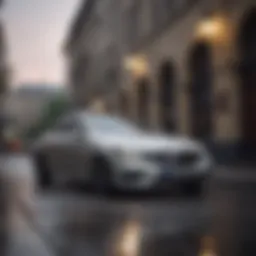 Elegant Mercedes-Benz C Class parked in a luxurious setting