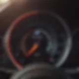 Ford Mustang dashboard with check engine light illuminated