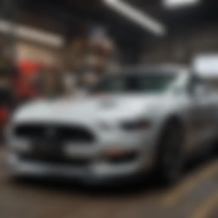 Installation of Mustang two front end kit on a vehicle