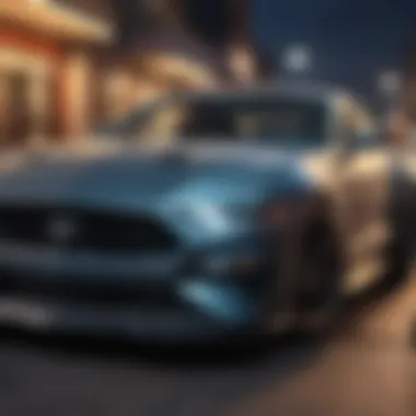 Upgraded Mustang with a two front end kit showcasing enhanced performance